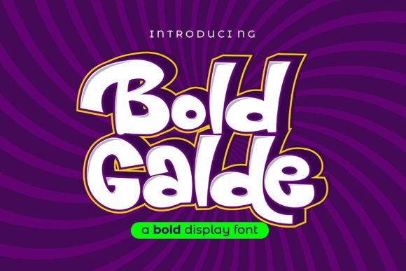 Bold Galde: A Playful Display Font for Kids' Editorial Projects