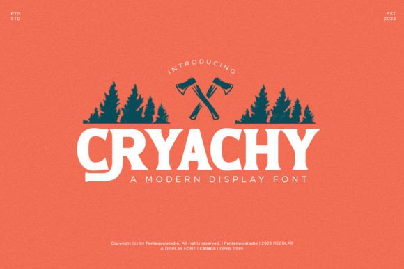 Cryachy: The Modern Display Typeface for Bold Branding