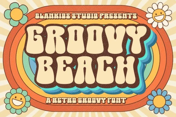 Groovy Beach: A Retro Display Font for Playful Branding