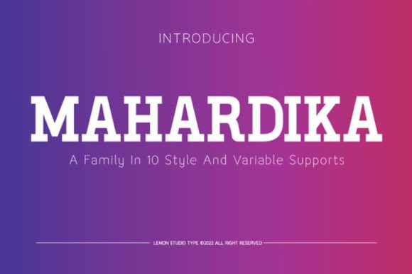 Mahardika Display Font for Handmade Creations